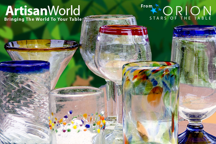 Handblown Mexican bar glasses